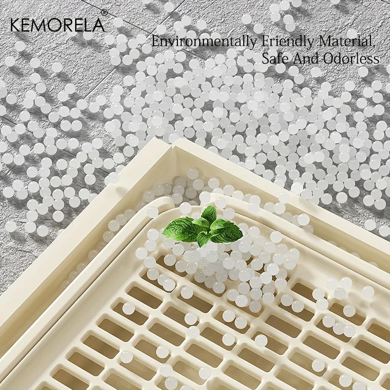 KEMORELA Extra Large Stainless Steel Cat Litter Box with Lid – Enclosed, High-Sided, Leak-Proof Litter Pan with Cat Litter Mat