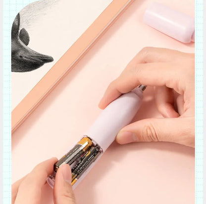 Electric Rubber Eraser Pen by Deli — Adjustable Auto Eraser for Writing, Sketching, and Drawing