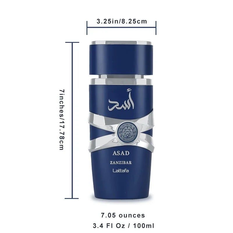 100ml Original Asad Men’s Eau De Toilette — Long-Lasting Unisex Arabian Perfume with Pheromones