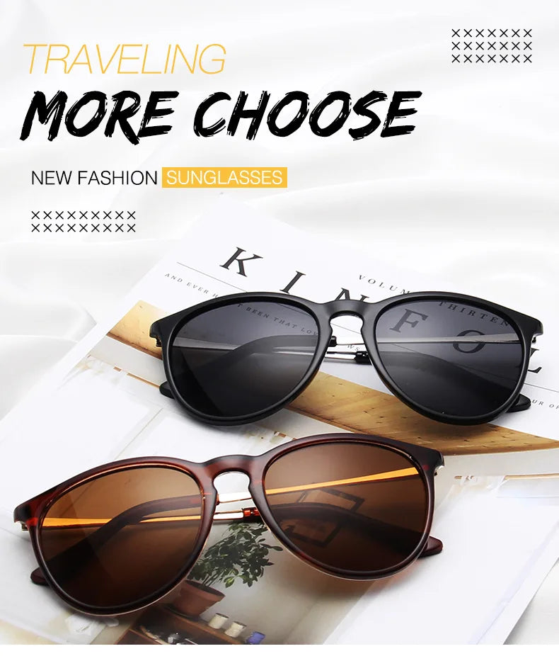 Metal Frame Vintage Round Sunglasses — Reflective UV Protection Shades for Men & Women