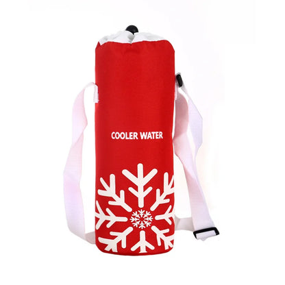 Universal Insulated Water Bottle Cooler Bag - Leakproof High Capacity Outdoor Bottle Pouch with Ice Pack