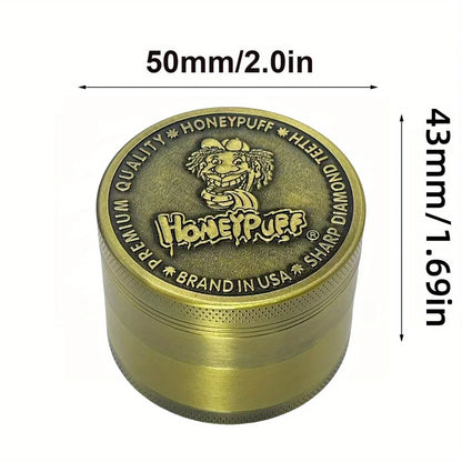 2-Inch 4-Layer Metal Herb Grinder — Manual Spice, Pepper & Tobacco Mill for Smoking Accessories