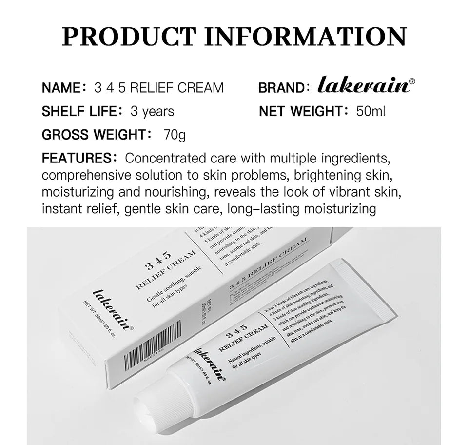 345 Relief Cream — Anti-Aging, Brightening & Acne Scar Repair Skincare