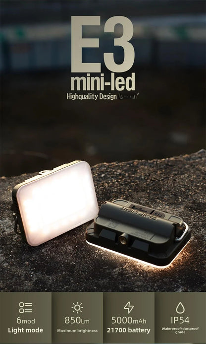 5000mAh LED Camping Tent Light — Rechargeable Waterproof Portable Hanging Night Lamp