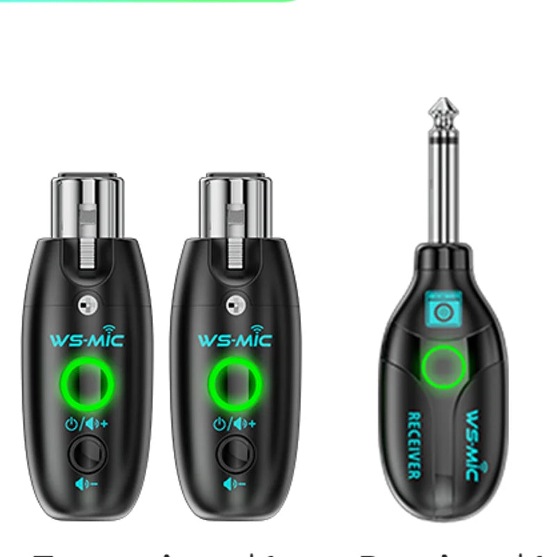 Wireless Microphone System with Dual Transmitters & Receiver – HD Sound Mobile Karaoke & PC Recording Mic Set