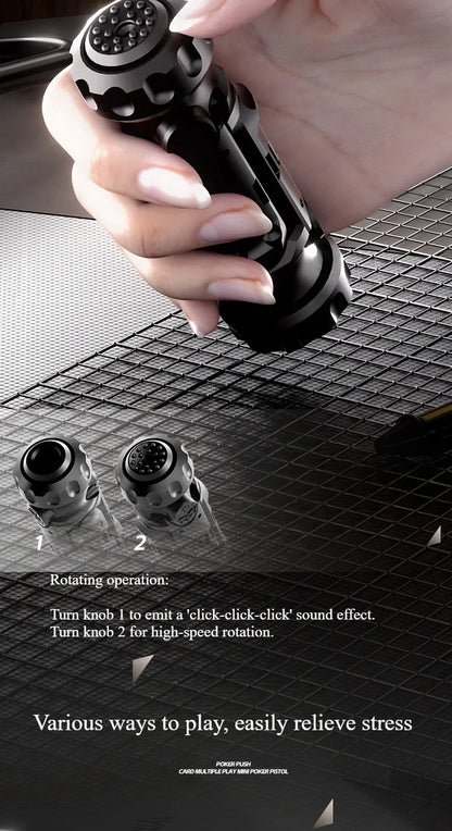Stun Grenade Fidget Spinner & Mini Toy Gun – Ejectable Shell Stress Relief Finger Toy for Adults & Kids Gift