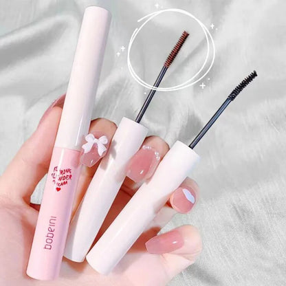 Brown Matte Mascara with Ultra-Fine Brush — Waterproof, Fast-Dry, Natural Curling & Lengthening Eyelashes Cosmetics