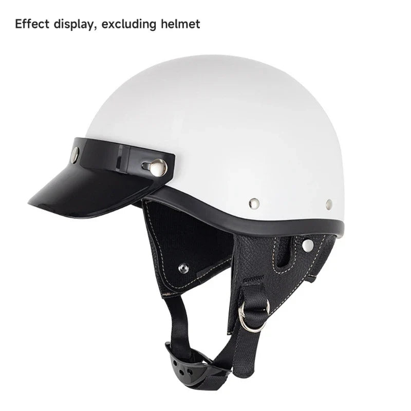 3 Snap-Button Universal Helmet Visor – Windproof Flip Shield for Open Face Motorcycles