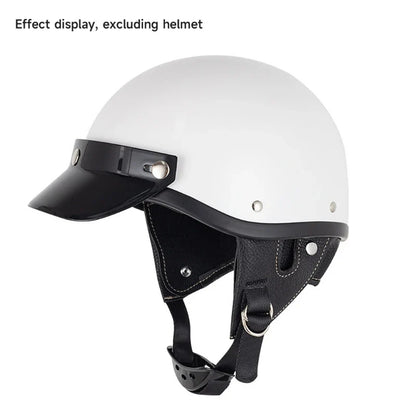 3 Snap-Button Universal Helmet Visor – Windproof Flip Shield for Open Face Motorcycles