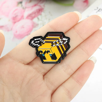 Geometry Bee Brooch – Unique Designer Metal Pin & Badge for Women’s Clothing & Accessories