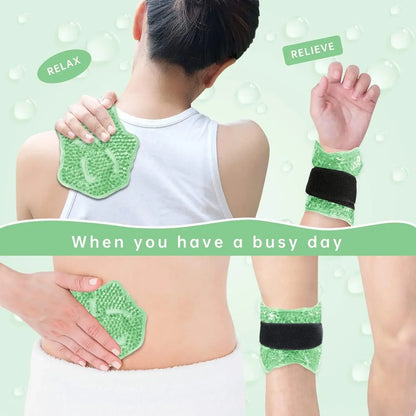 Ankle Foot Ice Pack Wrap — Reusable Gel Bead Pack for Injury Relief & Ankle Support