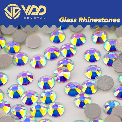 VDD SS4–SS30 Glass Crystal Rhinestones – High Quality Flatback Glitter Strass Stones for Nail Art, DIY Crafts & Decoration