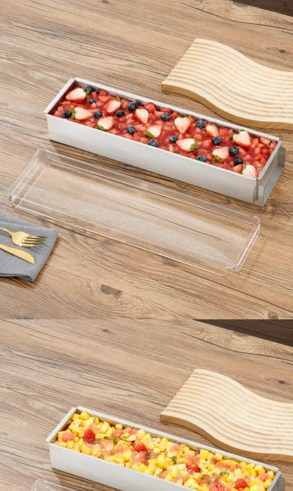 Tiramisu Removable Cake Mold Set — Stainless Steel Stand, Long Tray & Shovel Tool for Baking, Kitchen Accessories