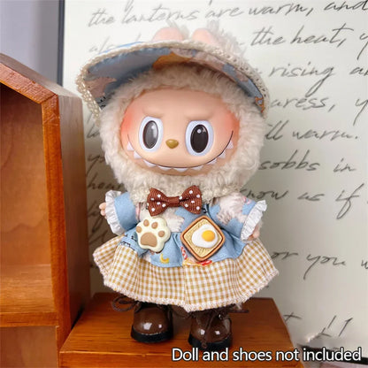 15-17cm Mini Labubu Doll Clothes — Idol V1 V2 Stylish Sports & Leisure Outfit Set | Doll Clothing Gift