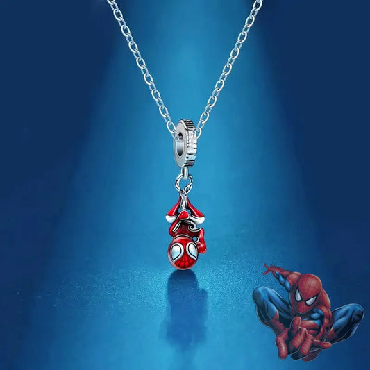 New Spider-Man Superhero Pendant Necklace – Spider Battle Uniform Jewelry Gift for Fans & Christmas