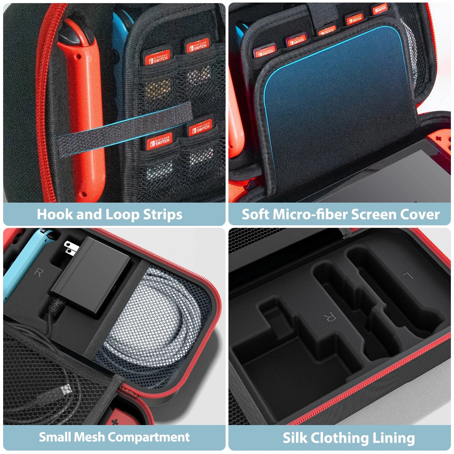 OIVO Large Storage Bag for Nintendo Switch — Portable Waterproof & Anti-Scratch Carrying Case for Switch OLED