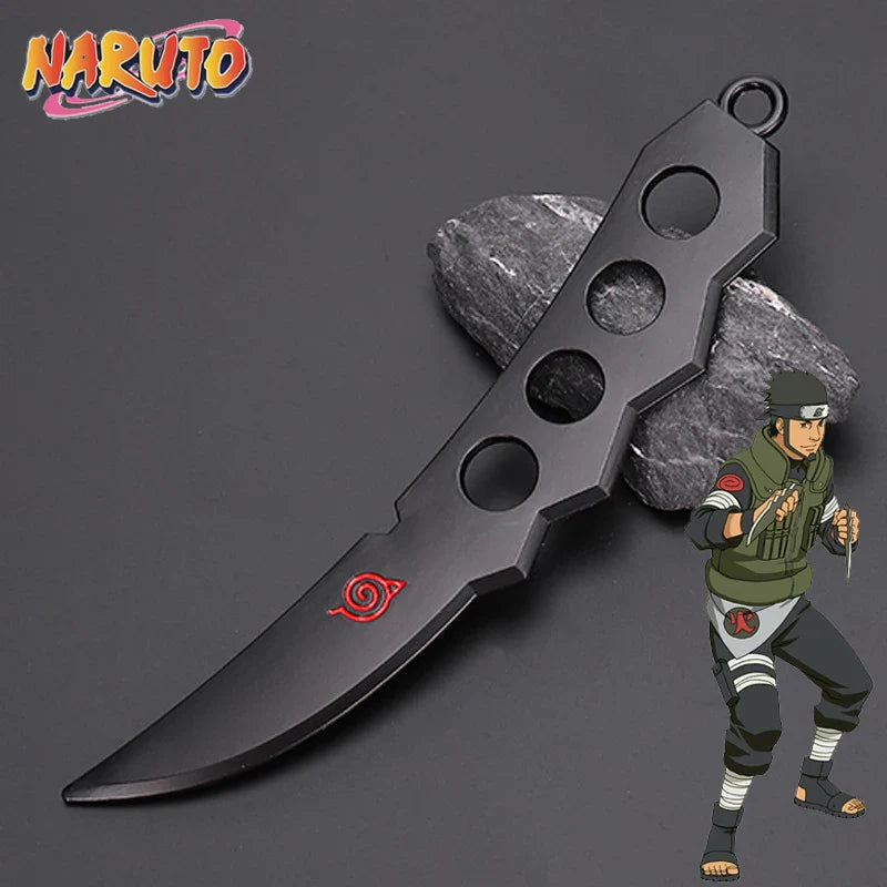 Anime Naruto Weapon Keychain Set – Metal Models of Asuma, Zabuza Sword, Kisame, Hidan, Minato Kunai & Flying Thunder God Cosplay Toys for Boys