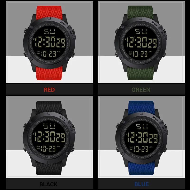Men's Sport Watch – Multifunction Military Digital Watch, Waterproof, Luminous LED, Big Dial for Kids, Students, and Outdoors