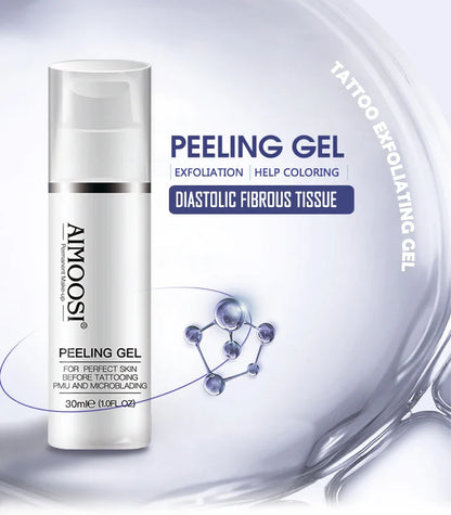 Aimoosi Exfoliating Gel – Clean Skin Cuticle Prep for Semi-Permanent Microblading, Eyebrow & Lip Tattoo Coloring