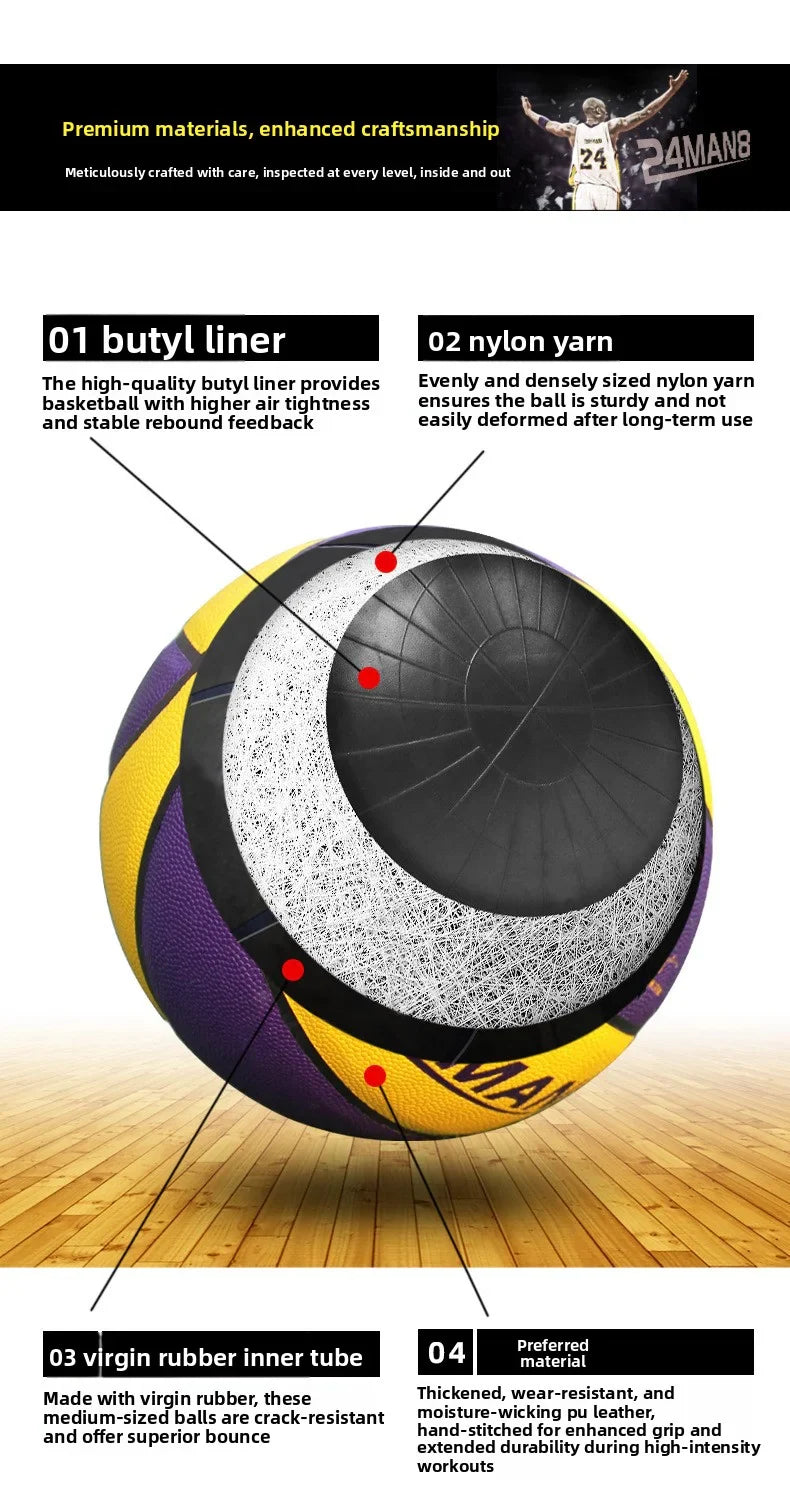 Silent Size 7# Basketball – Airless Foam Indoor & Outdoor Dribbling Training Ball
