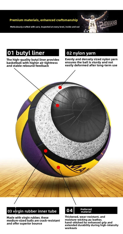 Silent Size 7# Basketball – Airless Foam Indoor & Outdoor Dribbling Training Ball