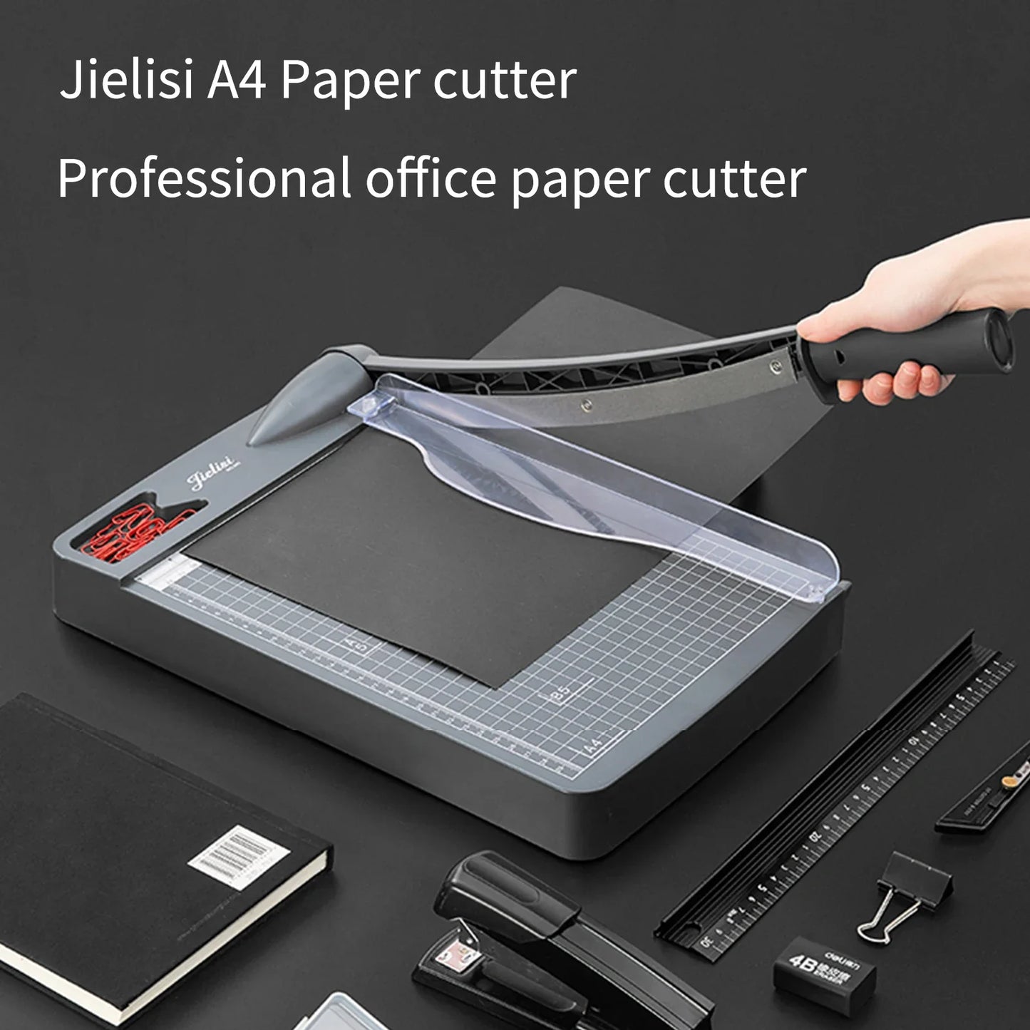 JIELISI Mini A4 Paper Trimmer — Desktop Guillotine Cutter with Safety Cutter Head for Precise Paper Cutting