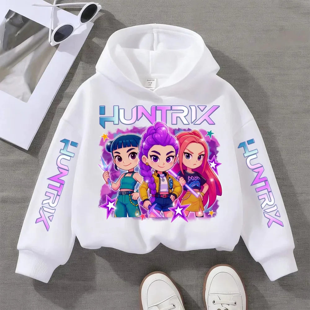Witch Hunter Group Zoey Cosplay Costume – Girls and Women's Halloween Party Outfit, Demon Hunter Idol Purple Casual Hoodie