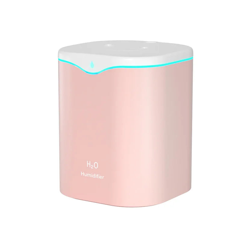 2000ML USB Air Humidifier with Double Spray Ports – Essential Oil Aromatherapy Cool Mist Maker for Home & Office