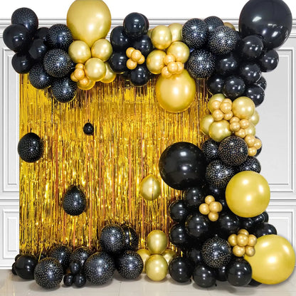 5-100pcs 12-inch Black Latex Balloons – Wedding, Birthday & Party Decoration Supplies