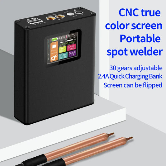 Portable Digital Spot Welder Kit — 18650 Lithium Battery Welder with 30-Speed Adjustable & Color Display
