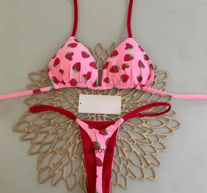 Women’s Leopard Print Bikini Set – Sexy Swimwear for Beach Vacation, Thong Bathing Suit & Summer Beachwear