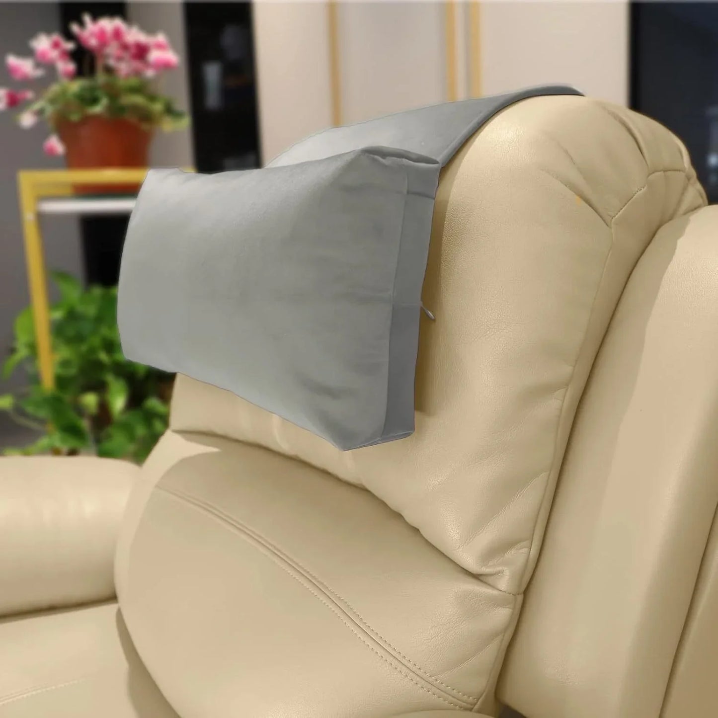 Velvet Adjustable Headrest Pillow – Non-Slip Neck Support Cushion for Car Seat & Recliner Comfort Rest