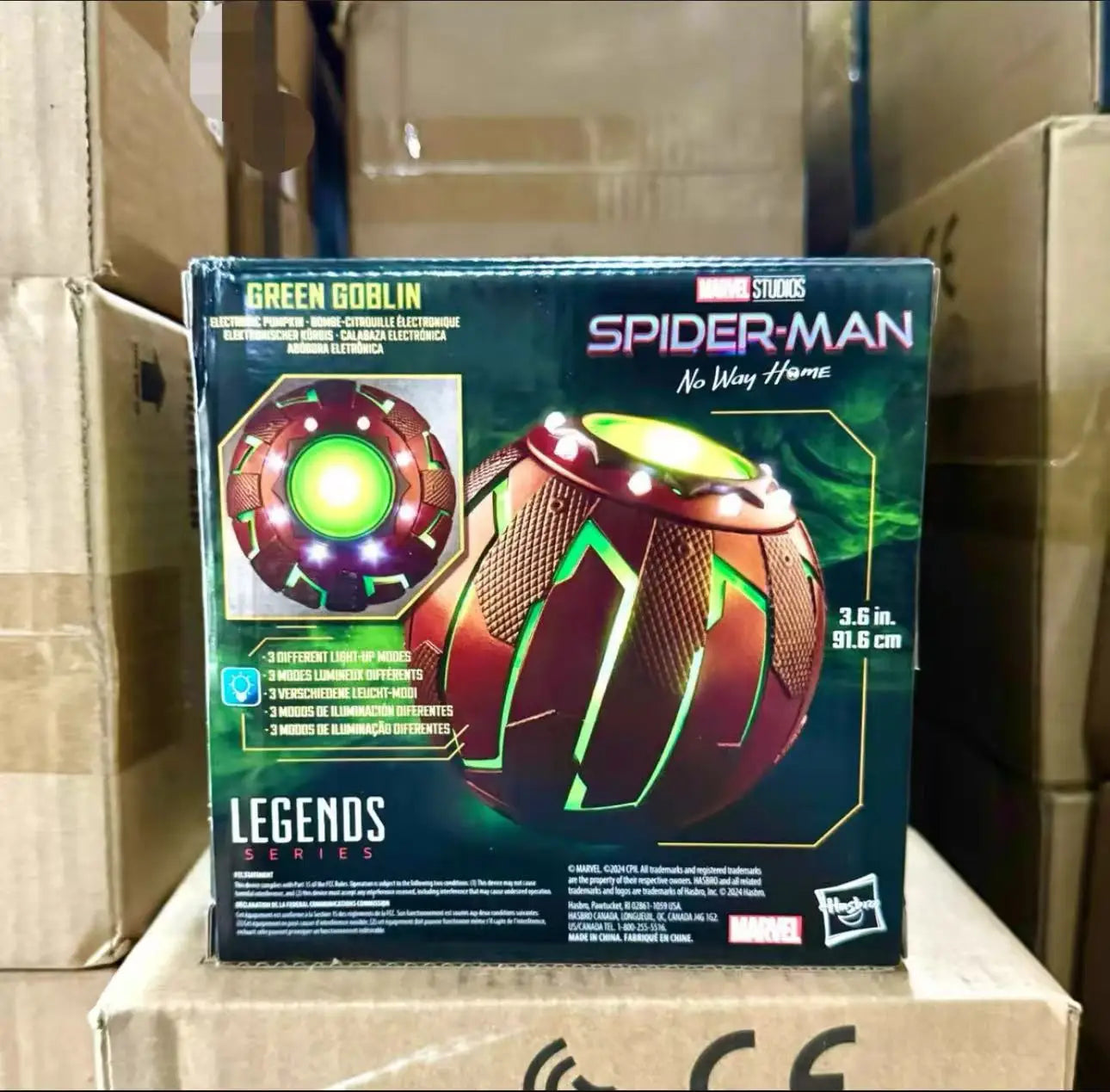 Hasbro Marvel Legends Spider-Man Green Pumpkin Bombball Figure