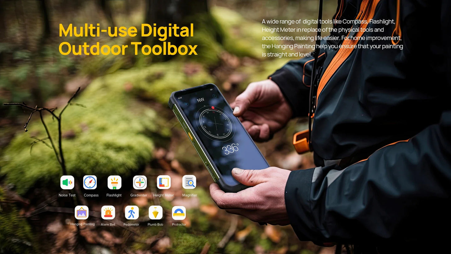 Ulefone Armor 24 Rugged Phone - 22000mAh, 24GB+256GB, 6.78" 120Hz Display, 64MP+64MP Camera, NFC, LED Light, Global Version