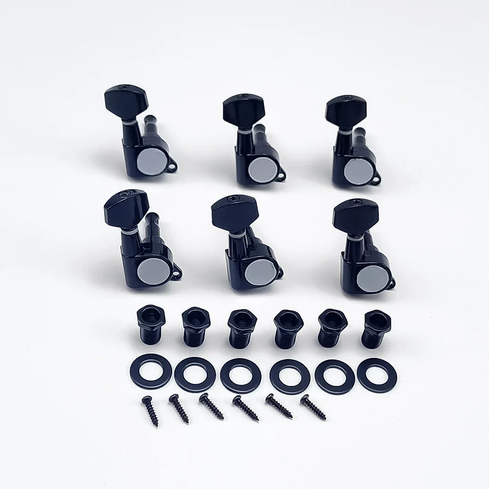 6PCS Locking Guitar Tuning Pegs – 3L3R String Tuners for Acoustic Guitar with Machine Head Knobs
