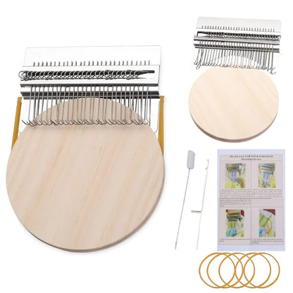 DIY Mini Weaving Loom - Metal Stitching Tool for Creative Darning, Mending & Textile Crafts