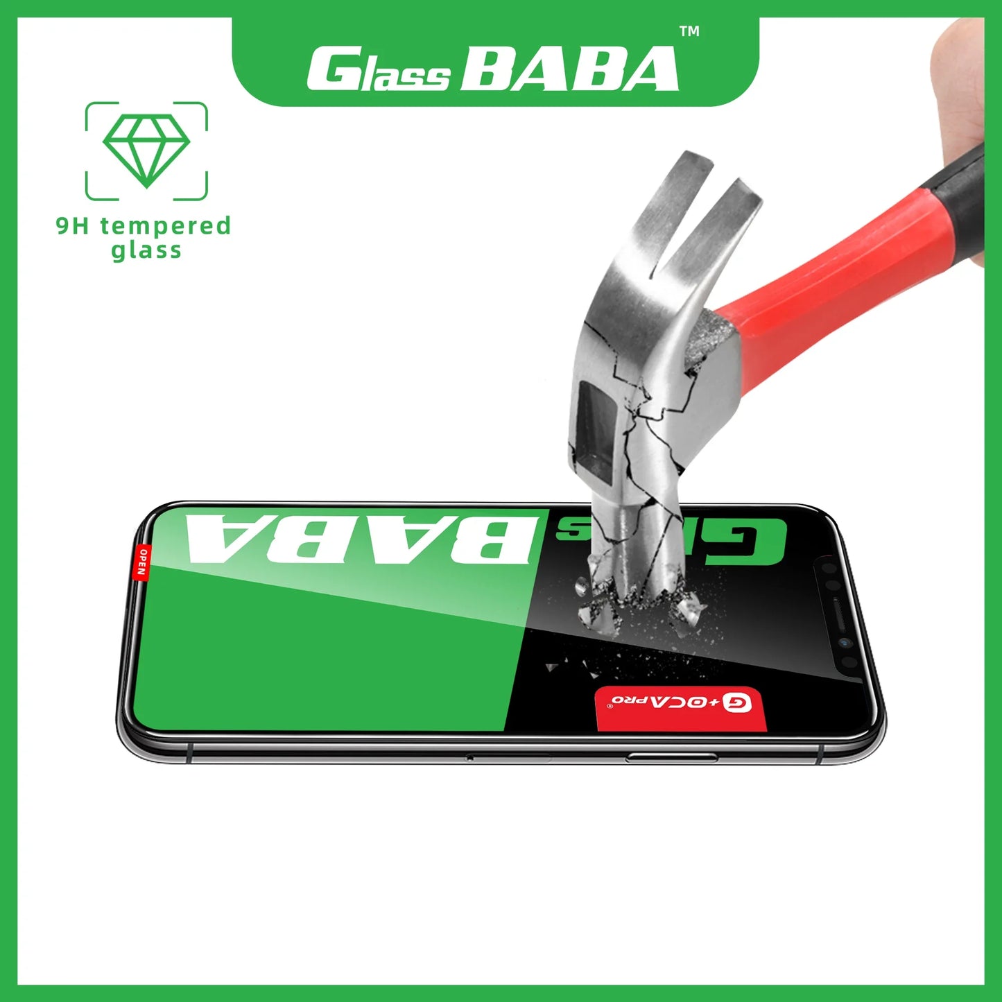 10PCS Glass BABA G+OCA 2-in-1 Screen Lens – High Quality for iPhone 12, 13, 11, 14, 15 Plus, Pro, Max, Mini, X, XS, XR