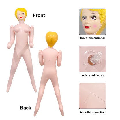 Inflatable PVC Mask Doll – Funny Adult Party Prank, Entertainment Decoration & Gift for Singles Events