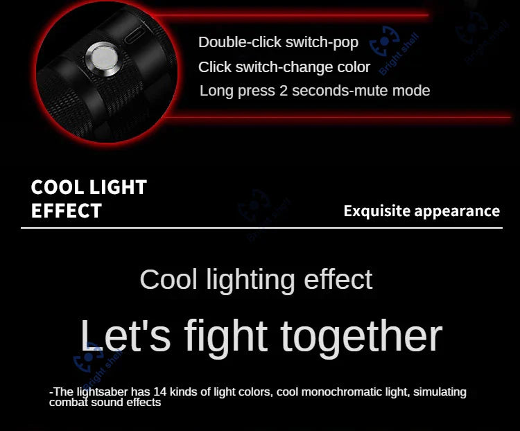 RGB Metal Lightsaber Toy – 15-Color Changing Laser Sword with Sound Effects, Force FX Jedi Blaster Gift for Kids