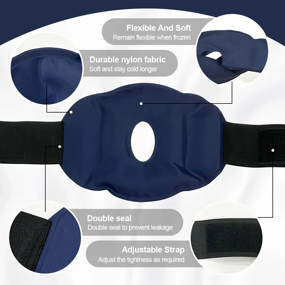 1/2pcs Gel Knee Ice Pack — Dual Temperature Hot & Cold Therapy with Reusable Nylon Strap