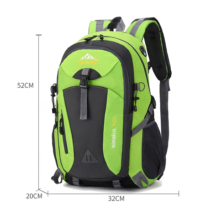 40L Travel Backpack - Men's and Women's Outdoor Mountaineering Bag, Large Capacity for Hiking, Camping, and Luggage Storage ( WJT040 )