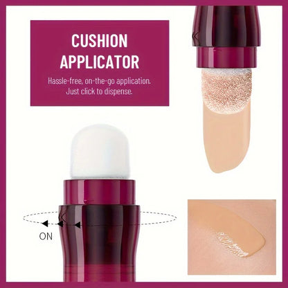 Sponge Head Concealer – Dark Circles, Freckles, Acne & Blemishes Liquid Foundation, Long-Lasting & Moisturizing
