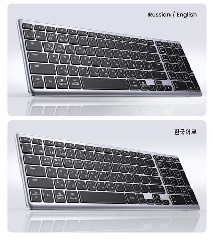 UGREEN Wireless Bluetooth 5.0 & 2.4G Keyboard – 99 Keycaps Russian/Korean/English, USB-C Rechargeable for MacBook, iPad, PC & Tablet