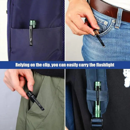 Mini Portable LED Pen Light with Clip – Ultra Bright High Lumens Pocket Flashlight Torch for Camping, Outdoor & Emergency Use