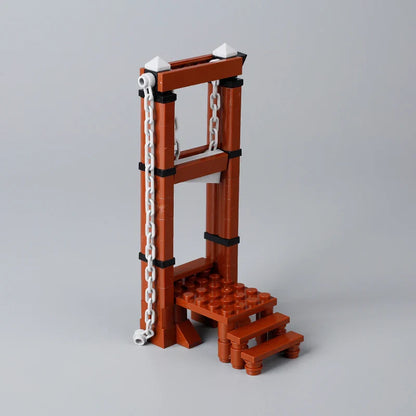 MOC Medieval Prison Hanging Cage Building Block Set – Castle Scene Assembly Toy Kit
