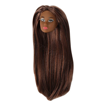 1/6 Supermodel Doll Head Accessories – European & American Makeup Heads for 30cm Dolls in White, Normal & Chocolate Skin