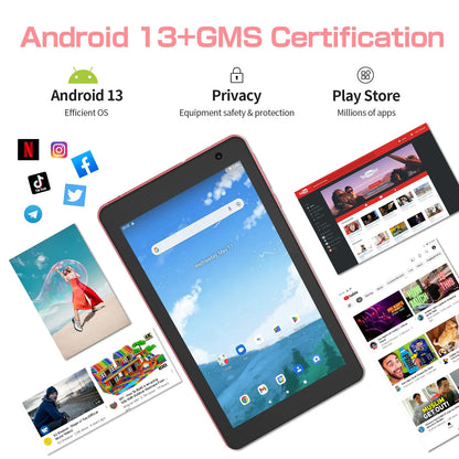 PRITOM 8 Inch Android Tablet | 8GB RAM, 64GB ROM | Expandable 1TB Storage | 1280x800 IPS Screen | 5000mAh Battery | Dual Camera | WiFi