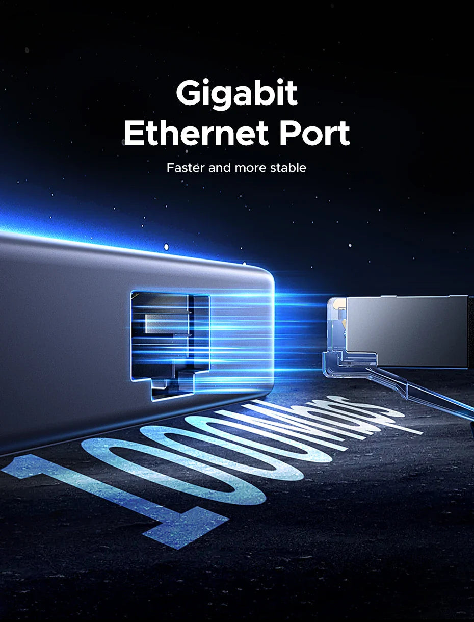 UGREEN 7-in-1 USB-C Hub – 4K HDMI, USB 3.0, RJ45 Gigabit Ethernet Docking Station for MacBook & Laptops