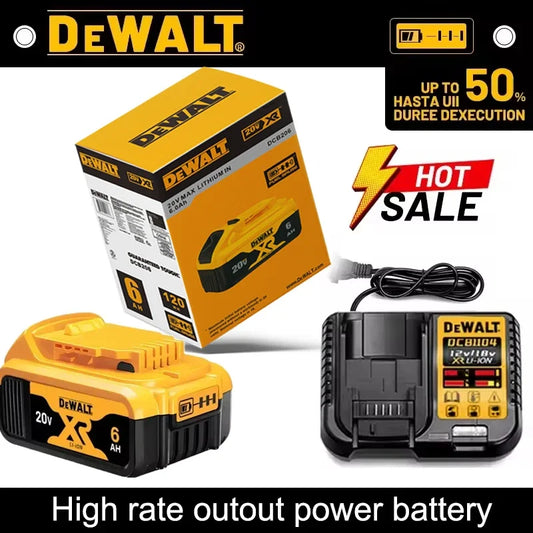 100% Original DEWALT 20V Battery – Compatible with DCB606, DCB205, DCB206, DCBGene, DCB200 MAX, 6AH & 9AH