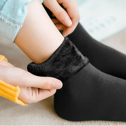 5 Pairs Women’s Winter Thick Thermal Socks — Warm Cashmere Wool Nylon Short Socks for Snow, Boots & Home